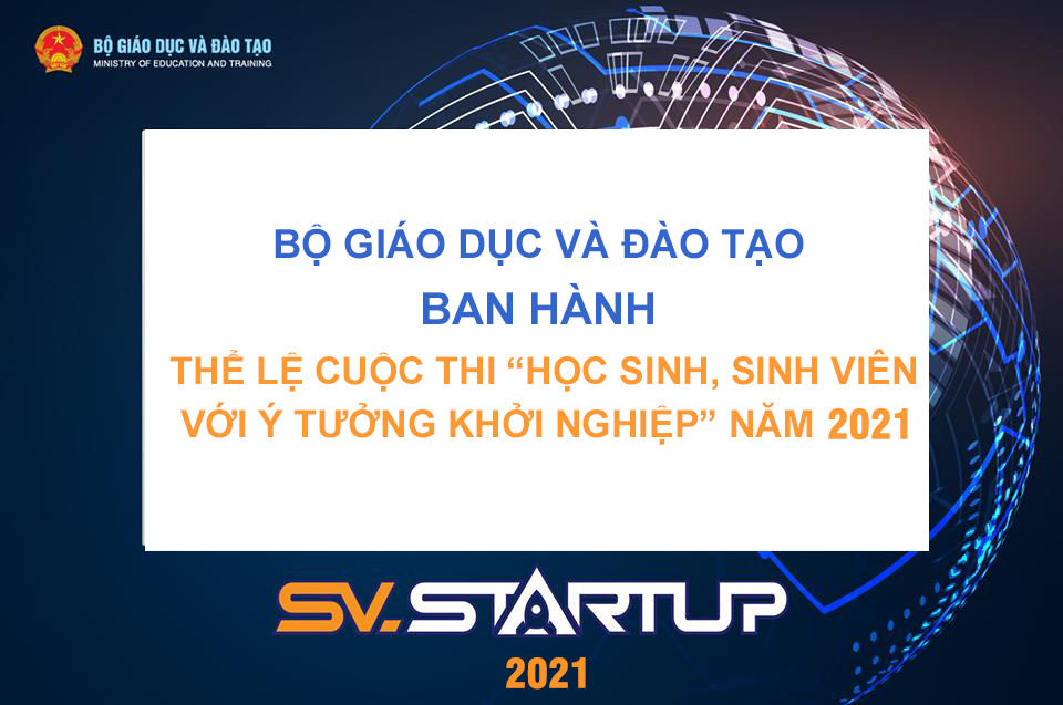 Thể lệ Cuộc thi “Học sinh, sinh viên với ý tưởng khởi nghiệp” năm 2021 (SV_STARTUP-2021)