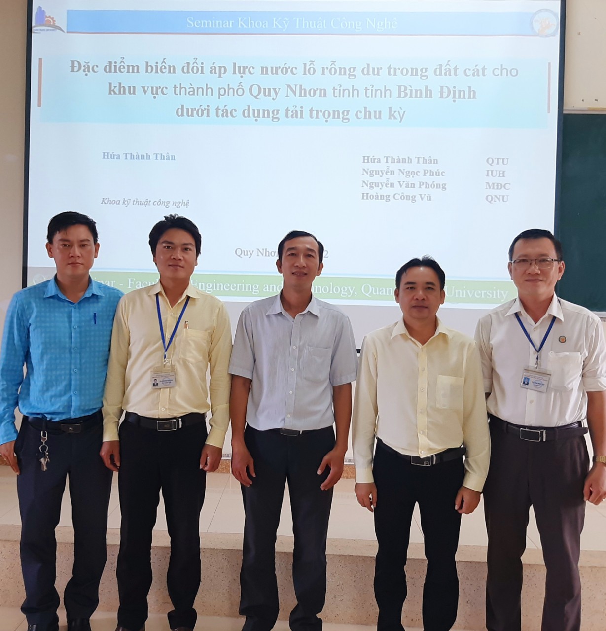 Báo cáo Seminar “Đặc điểm biến đổi áp lực nước lỗ rỗng dư trong đất cát cho khu vực Thành phố Quy Nhơn tỉnh Bình Định dưới tác dụng tải trọng chu kỳ”