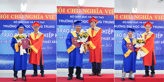 Lễ trao bằng tốt nghiệp K15 ngành Kế toán và Công nghệ kỹ thuật xây dựng